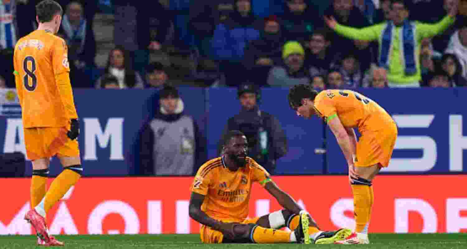 Real Madrid’s title hopes dented by Rudiger’s injury.