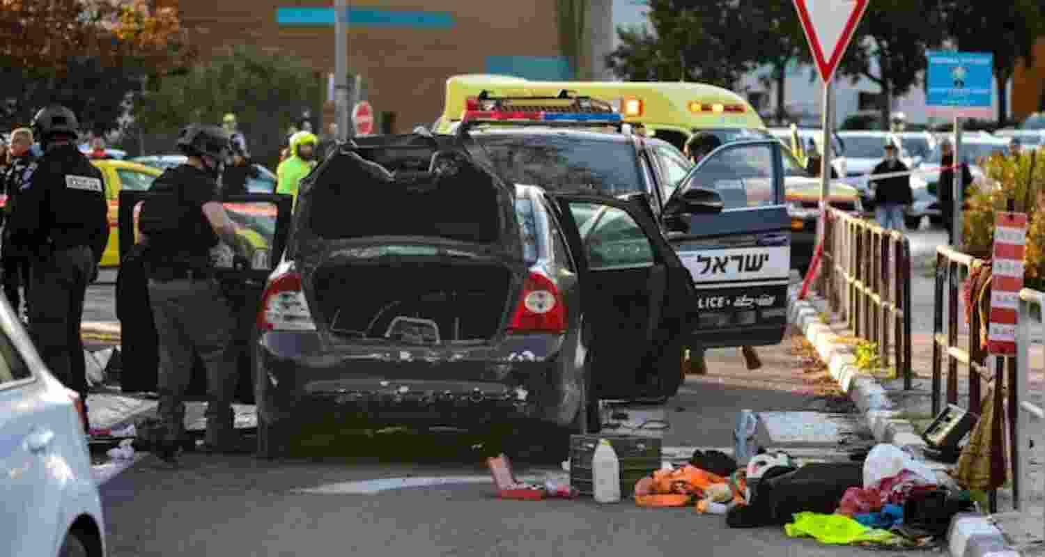 Suspected terror attack in Israel leaves ten people hurt. Image X.