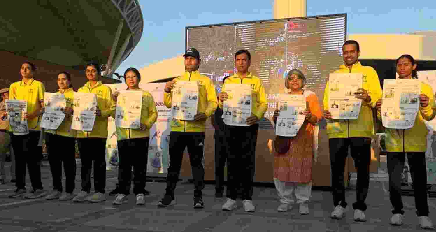 Cycle rally led by Mansukh Mandaviya marks International Women’s Day.