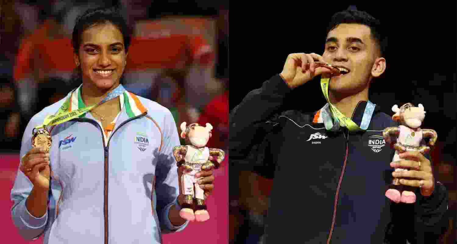 Star shuttlers PV Sindhu and Lakshya Sen.