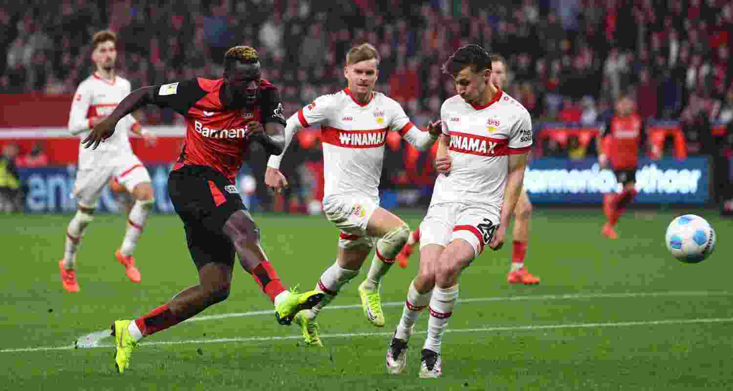 Schick's late goal seals Leverkusen win over Stuttgart. Image X.