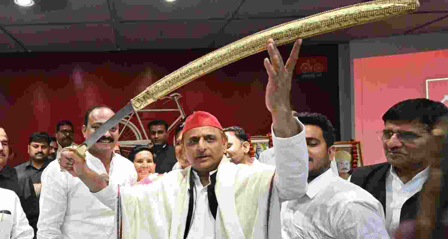 BJP is land mafia says Akhilesh Yadav.