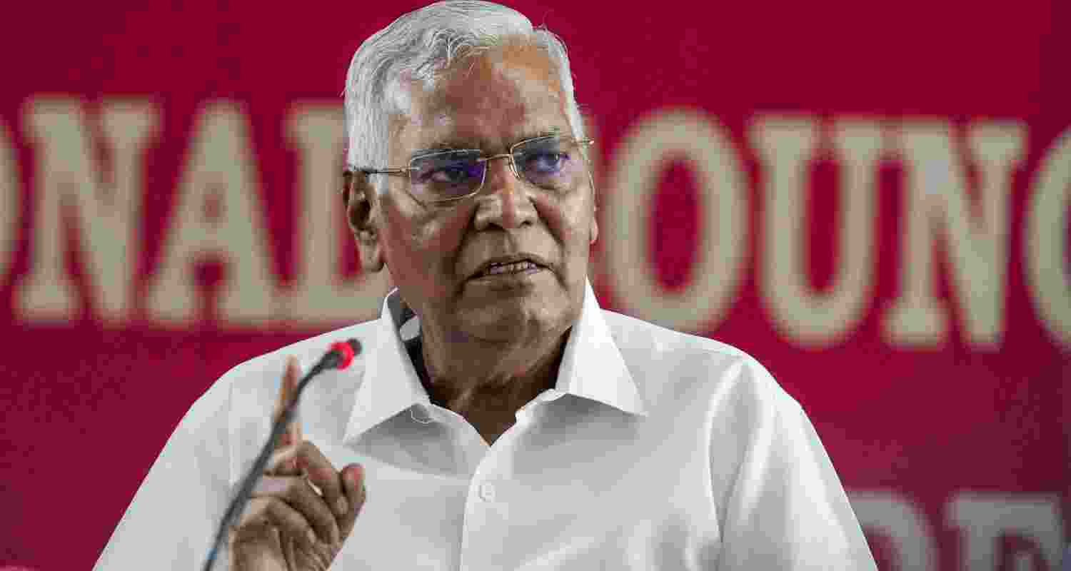 INDIA bloc meet D Raja claims no information.