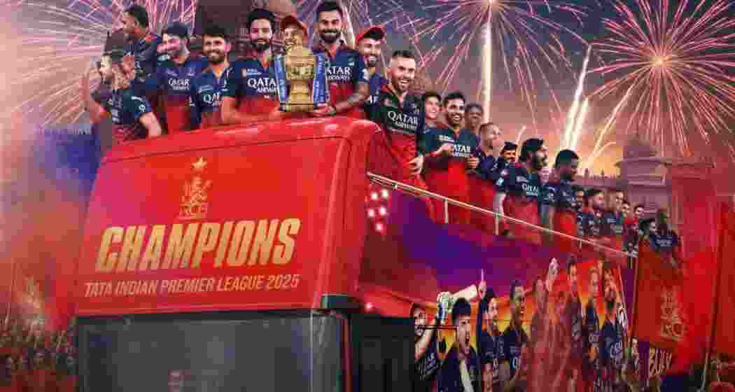 The RCB team reached Bengaluru on Wednesday afternoon.