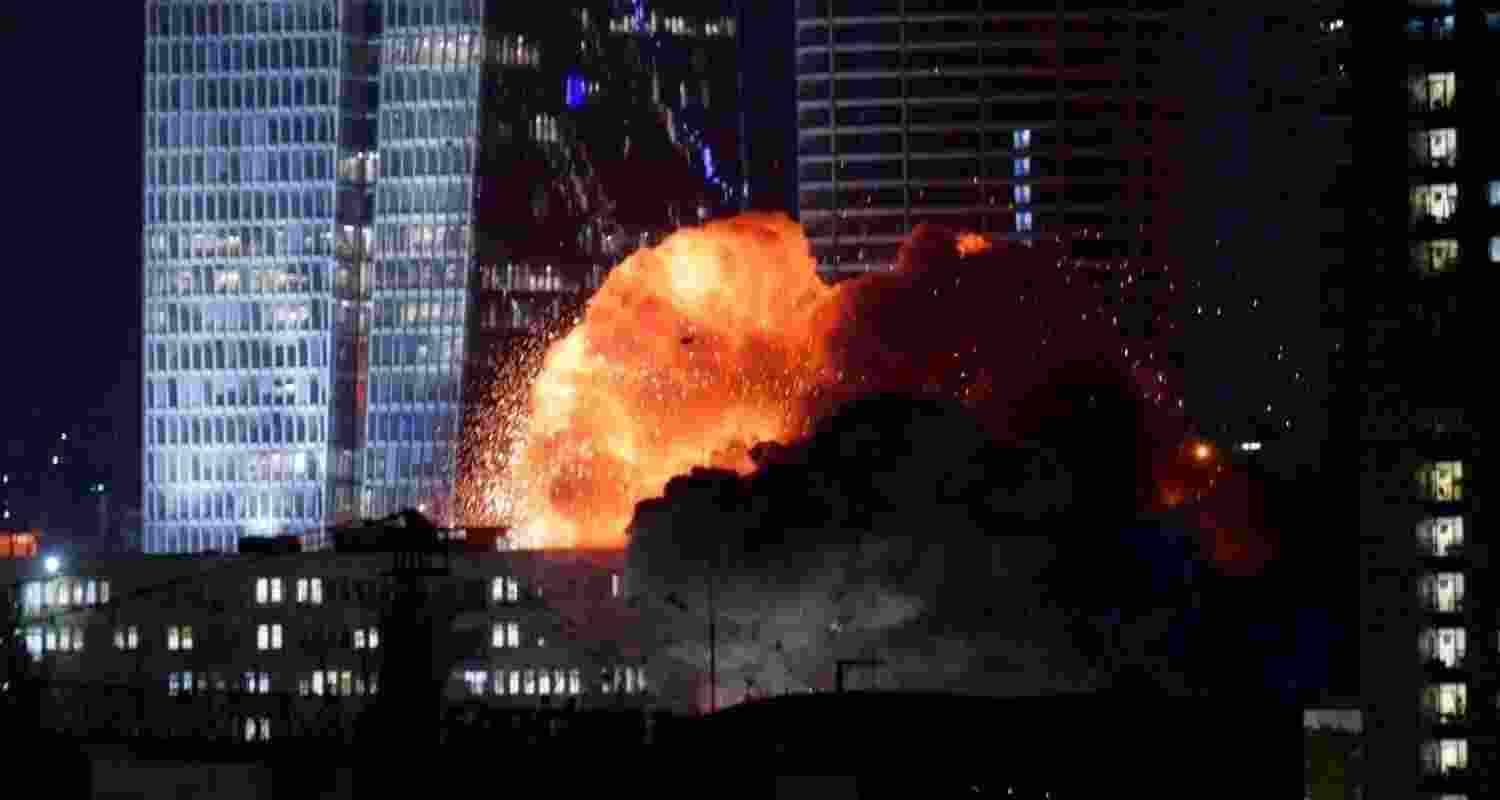 Israel strikes Iran killing top military leaders, Iran retaliates. Image X.