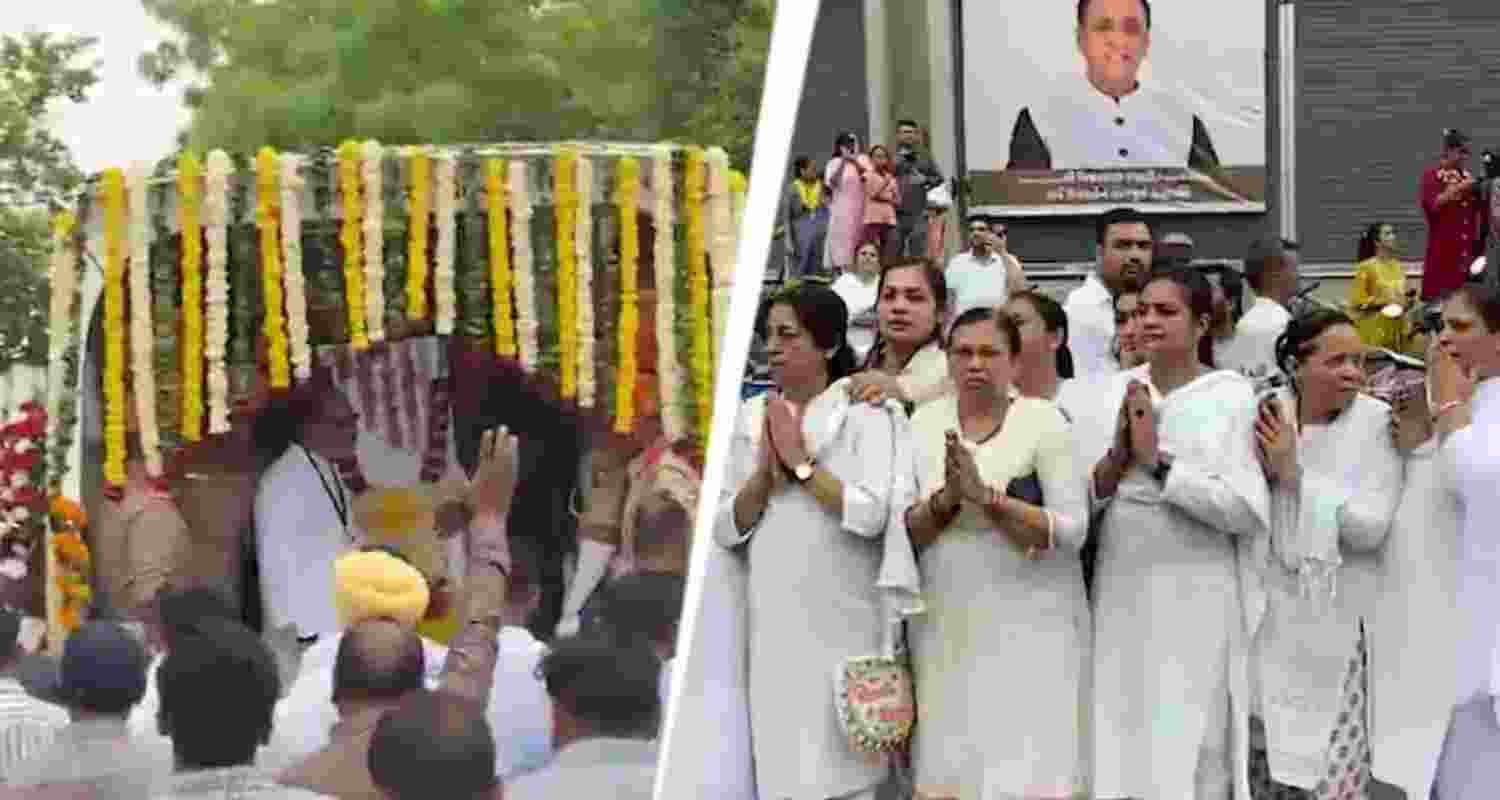 Vijay Rupani’s final journey held in Rajkot.