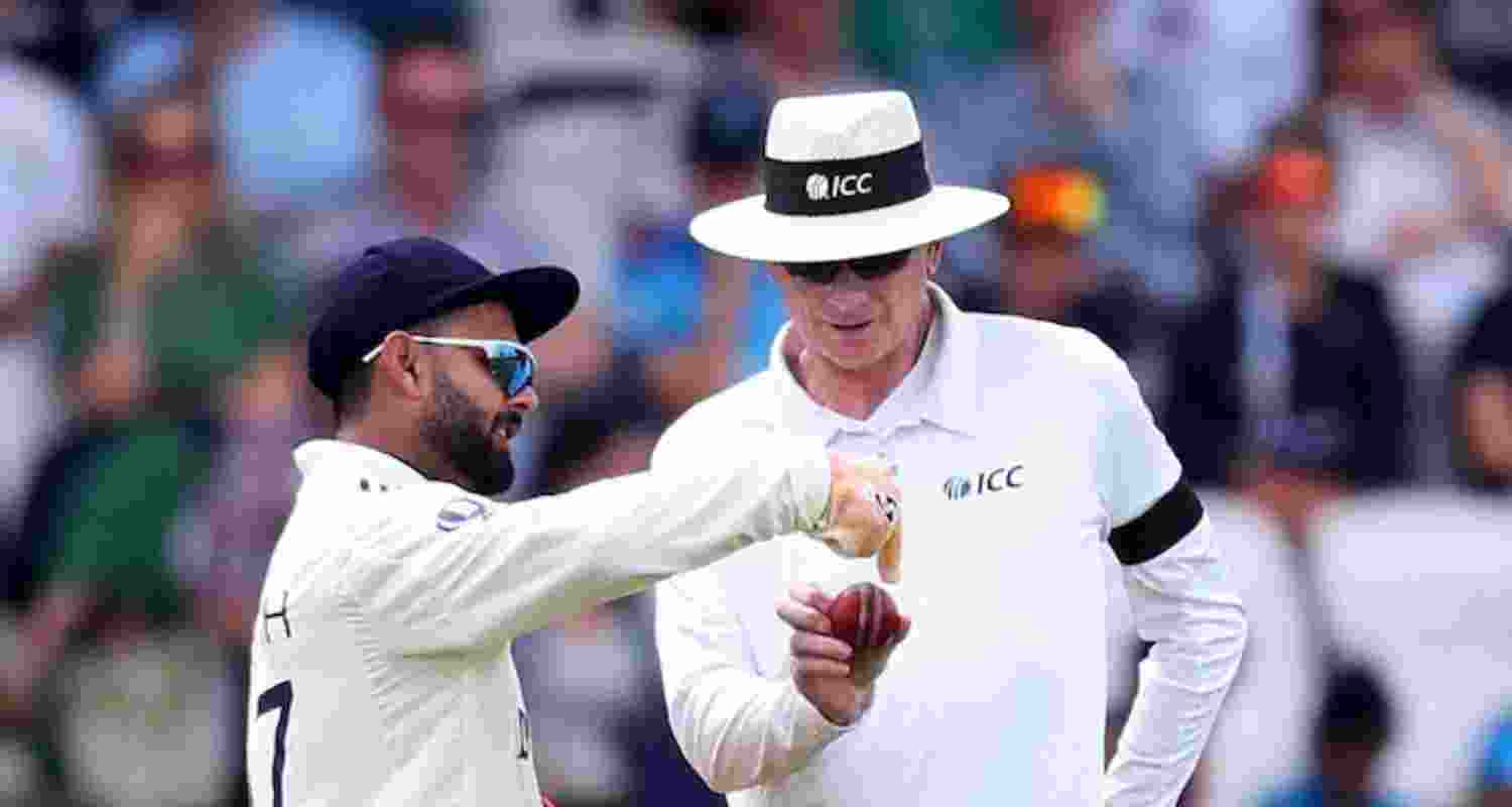 Rishabh Pant may face action for dissent in England Test. Match Photo While Rishabh asked for a Ball Change.