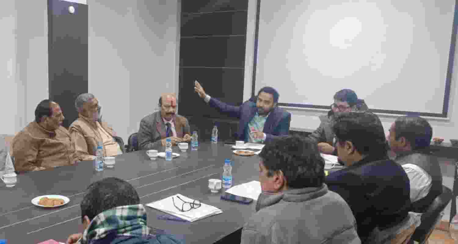 New Delhi Election Officer alleges pressure from AAP leaders. Image New Delhi DEO Meeting. X.