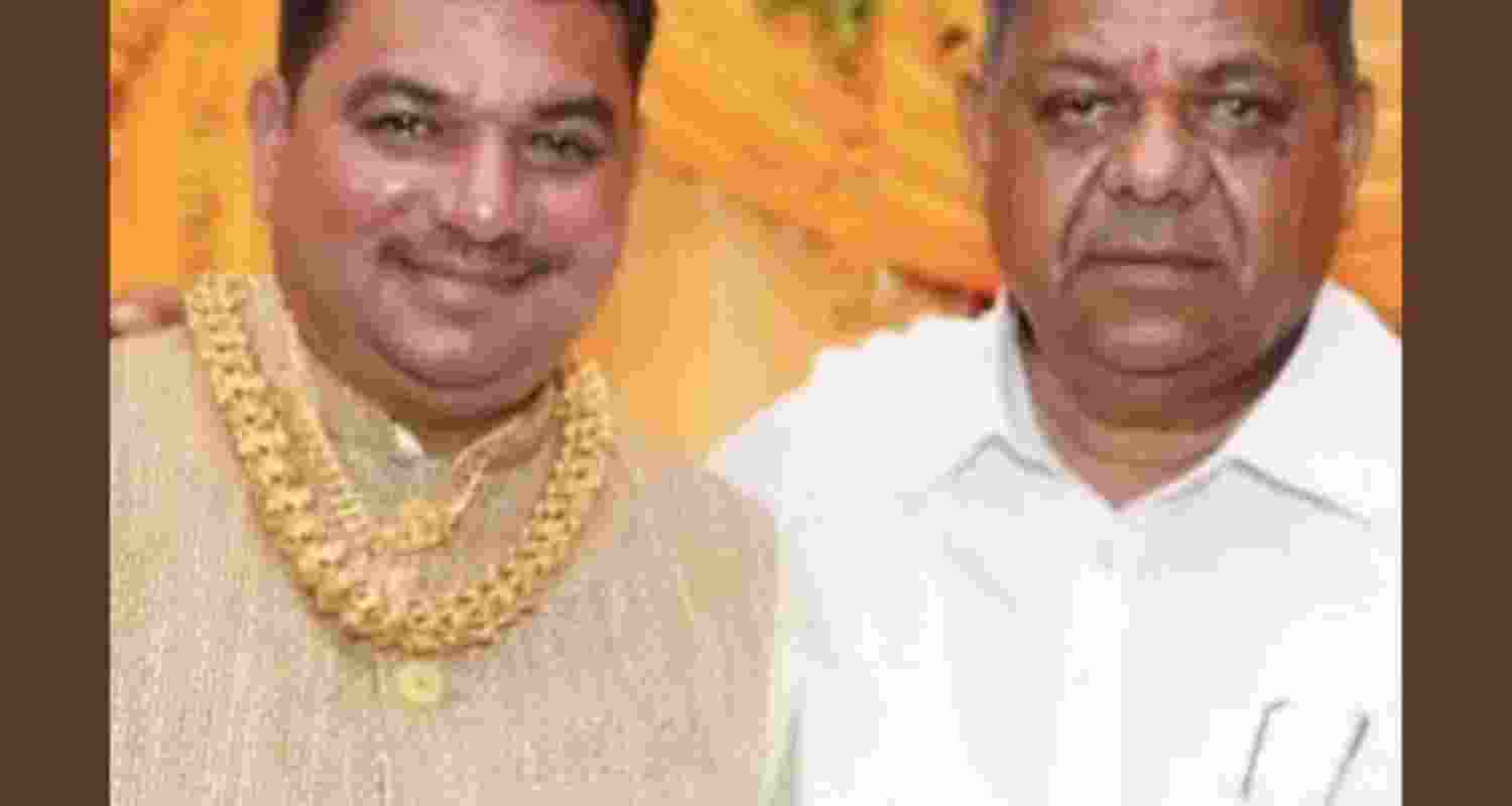 Balvant Khabad (L) with his father