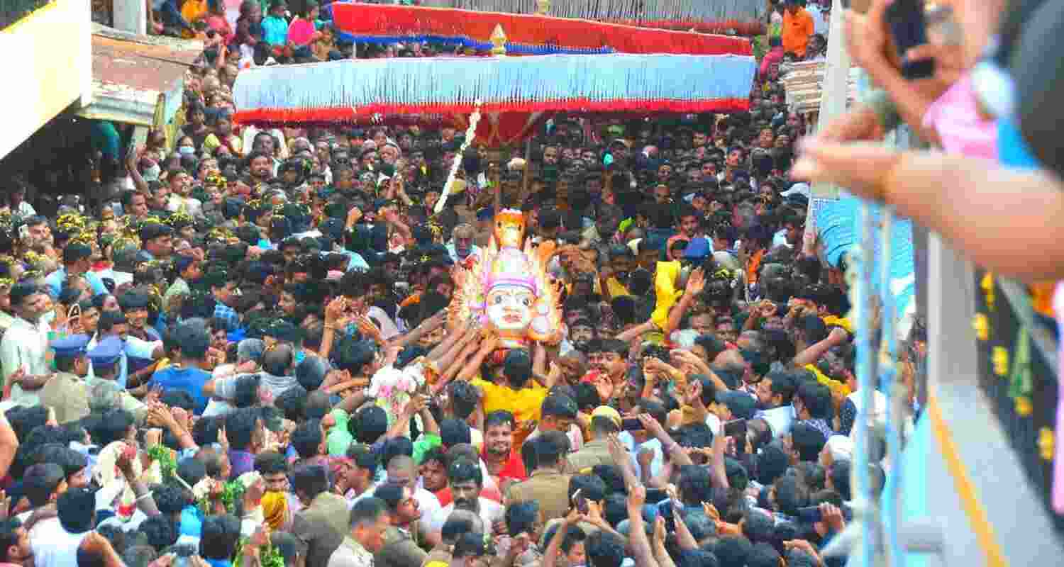 Traditional fervour marks Gudiyatham Sirasu festival.