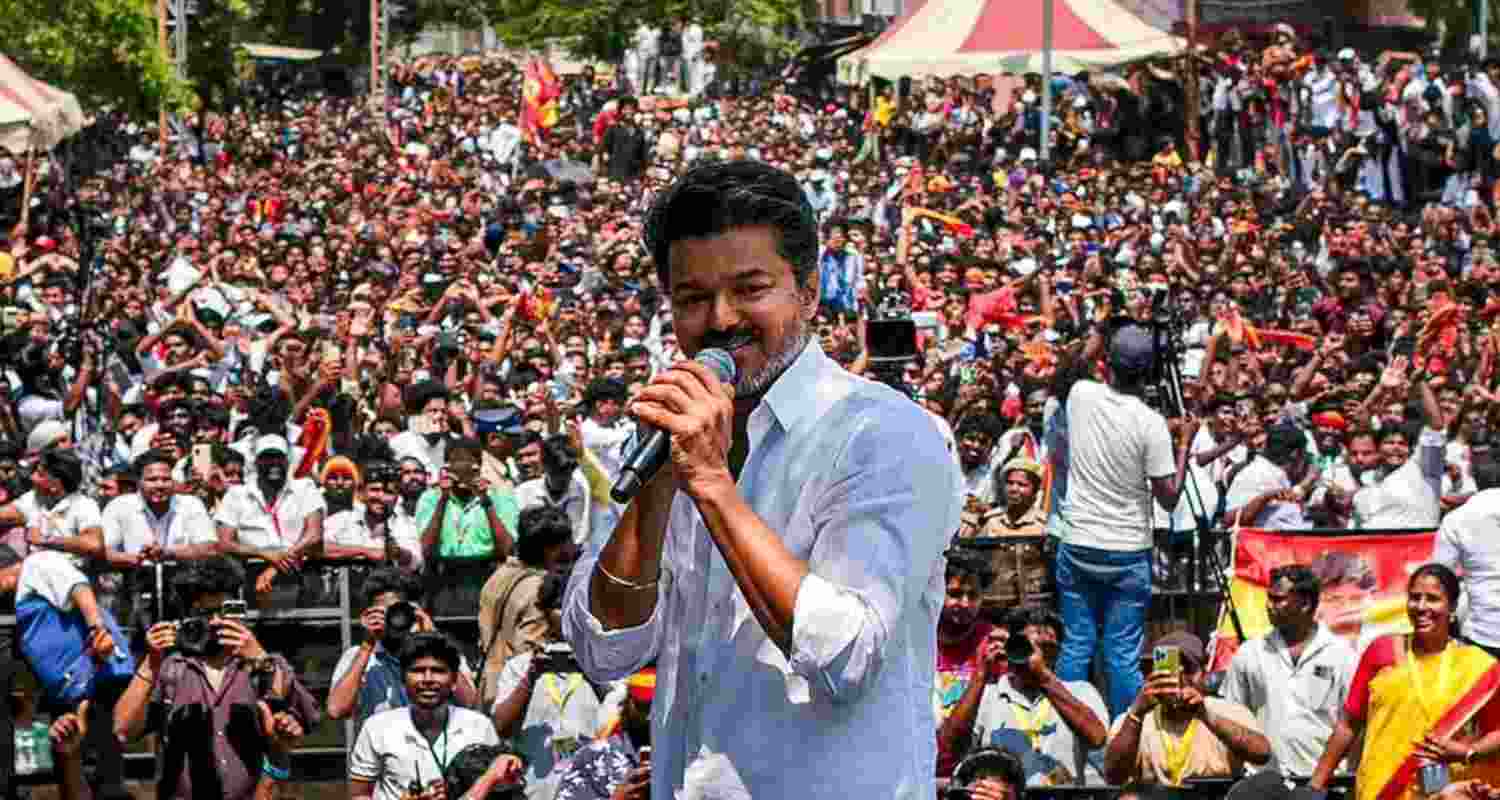 Tamilaga Vettri Kazhagam (TVK) supremo Vijay.
