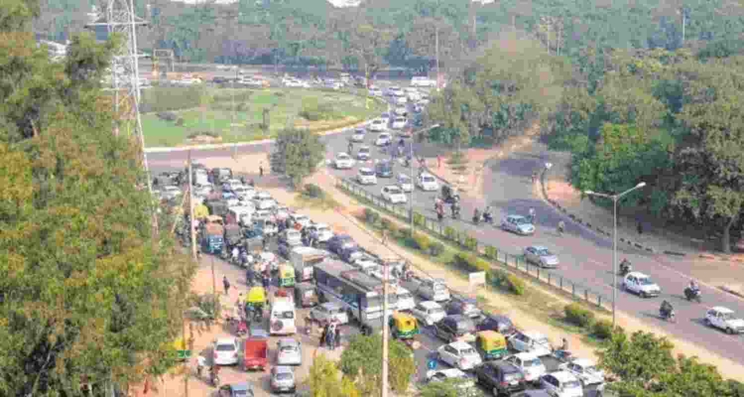 The Tribune Chowk in Chandigarh.