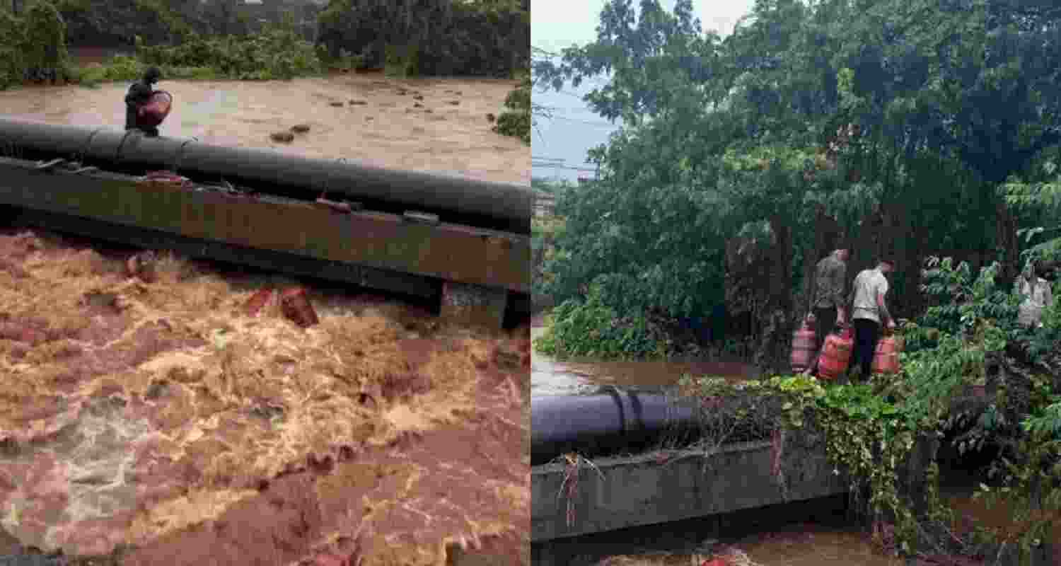 Nearly 3,000 LPG cylinders were swept away into the Patalganga River after floodwaters breached the boundary wall of Hindustan Petroleum Corporation Limited's (HPCL) Patalganga LPG Bottling Plant in Maharashtra's Raigad district.