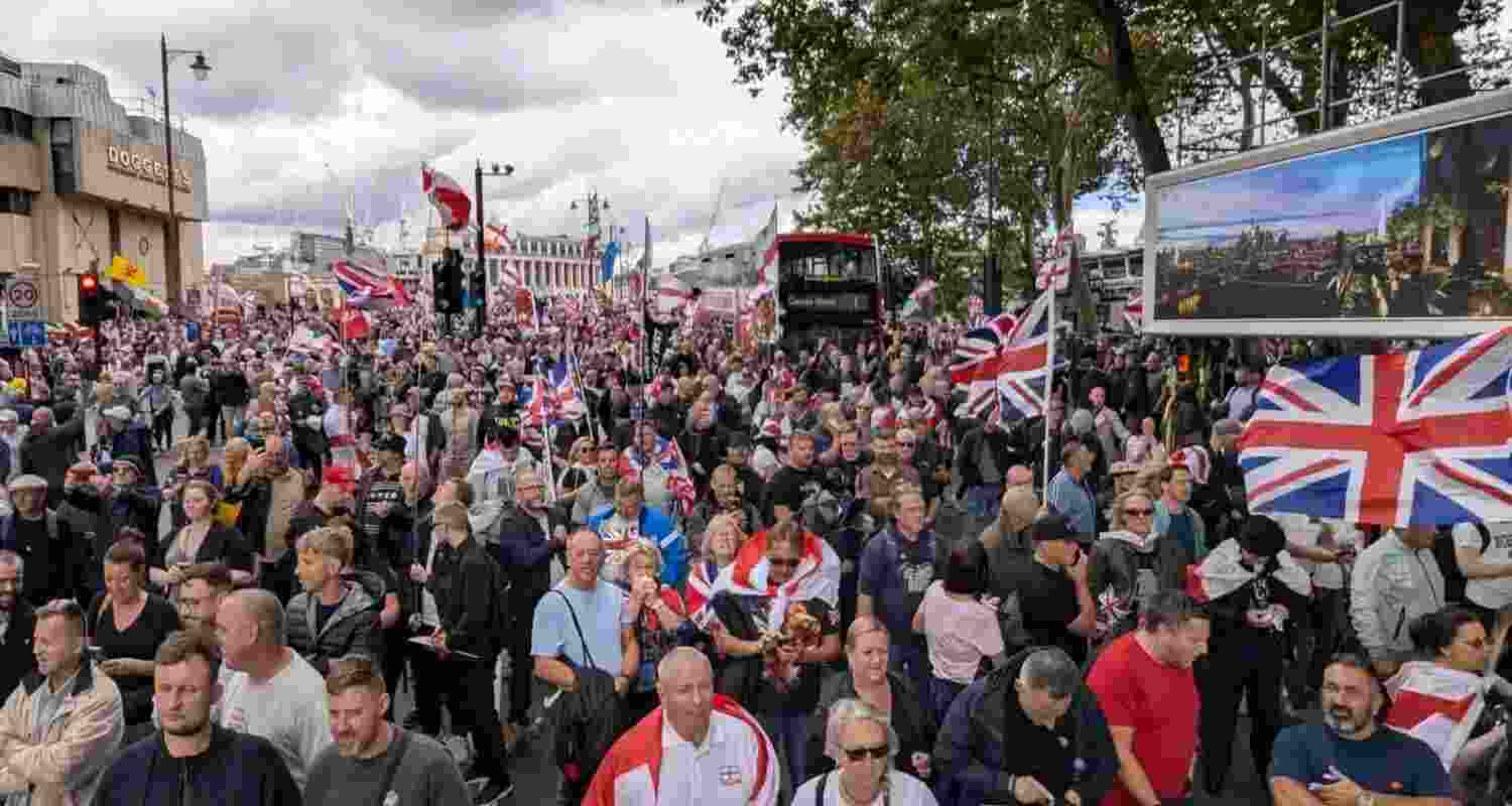 Far right rally in London draws over one million people.