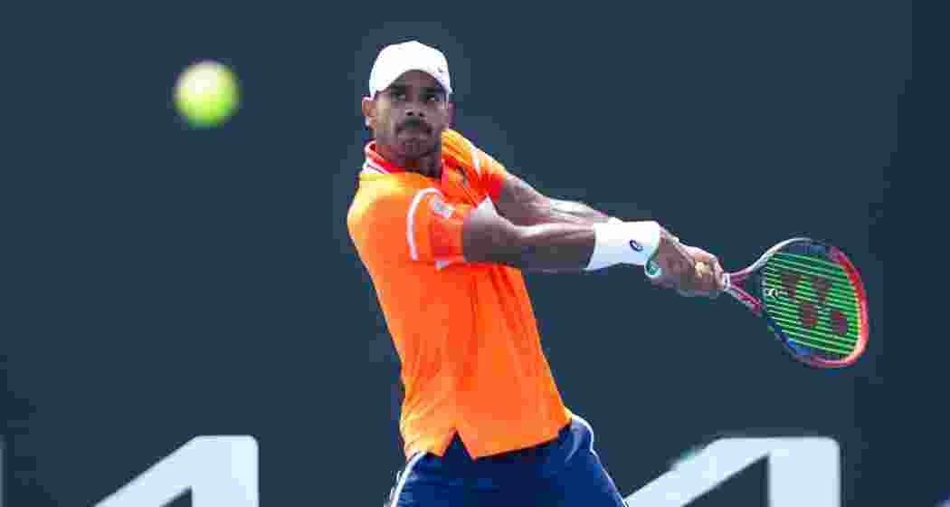 Sumit Nagal in action in US Open. Image taken from X.
