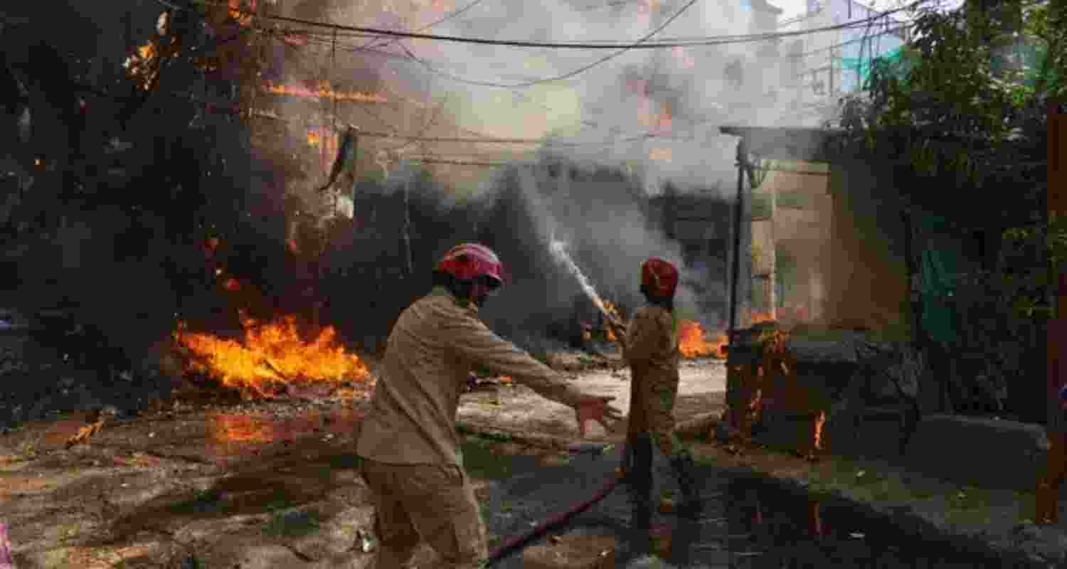 The massive blaze broke out in a hotel located in a congested by-lane of south Delhi's Malviya Nagar locality.