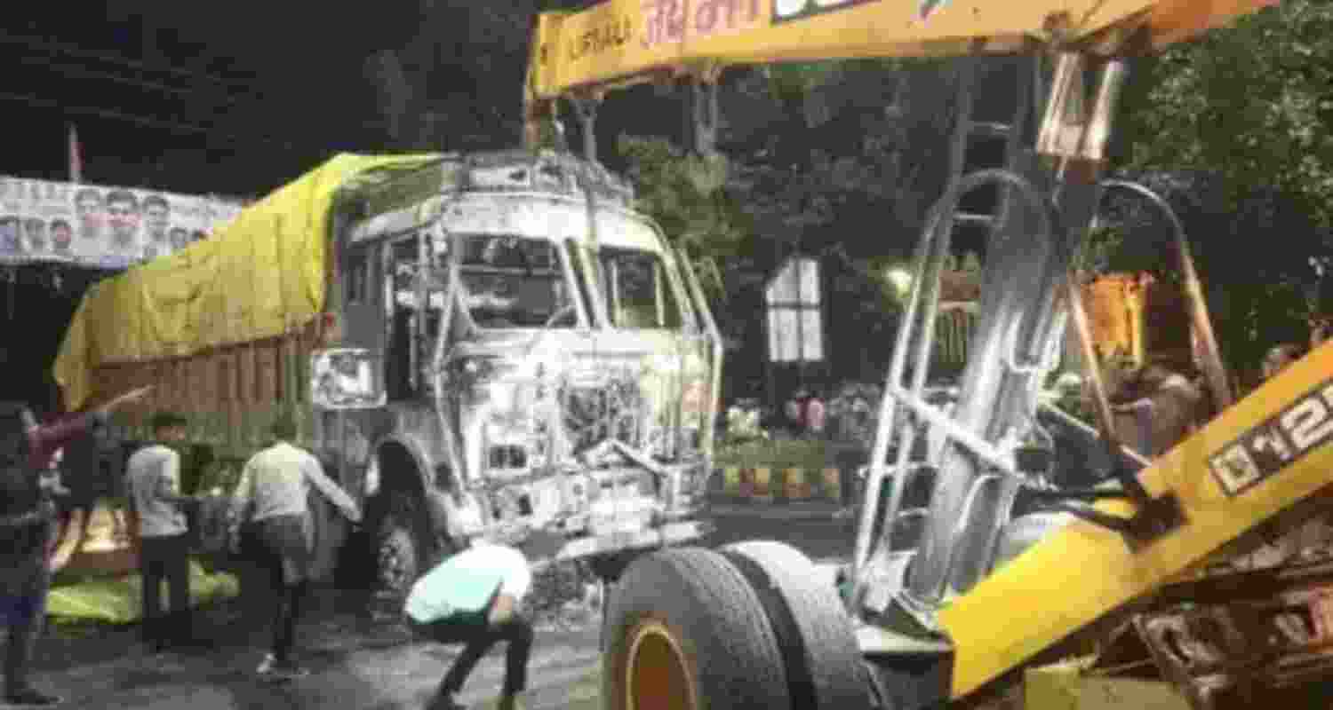 Indore accident Two killed as truck ploughs into crowd.
