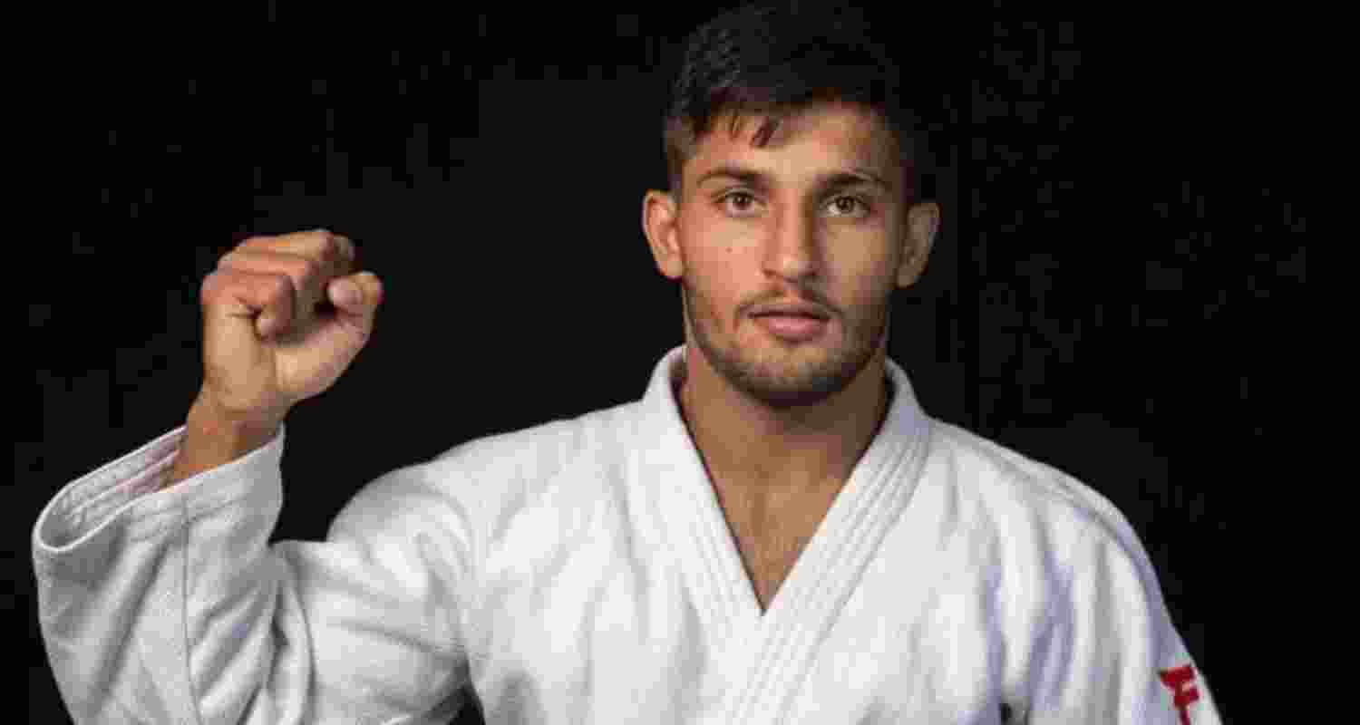 Indian judoka Arun Kumar. 