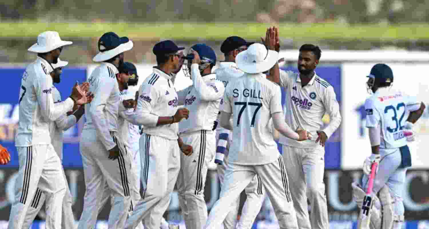 India moved within six wickets of victory in the first Test against Sri Lanka after a gripping fourth day in which they established a record chase for the hosts before their bowlers ripped through the top order.