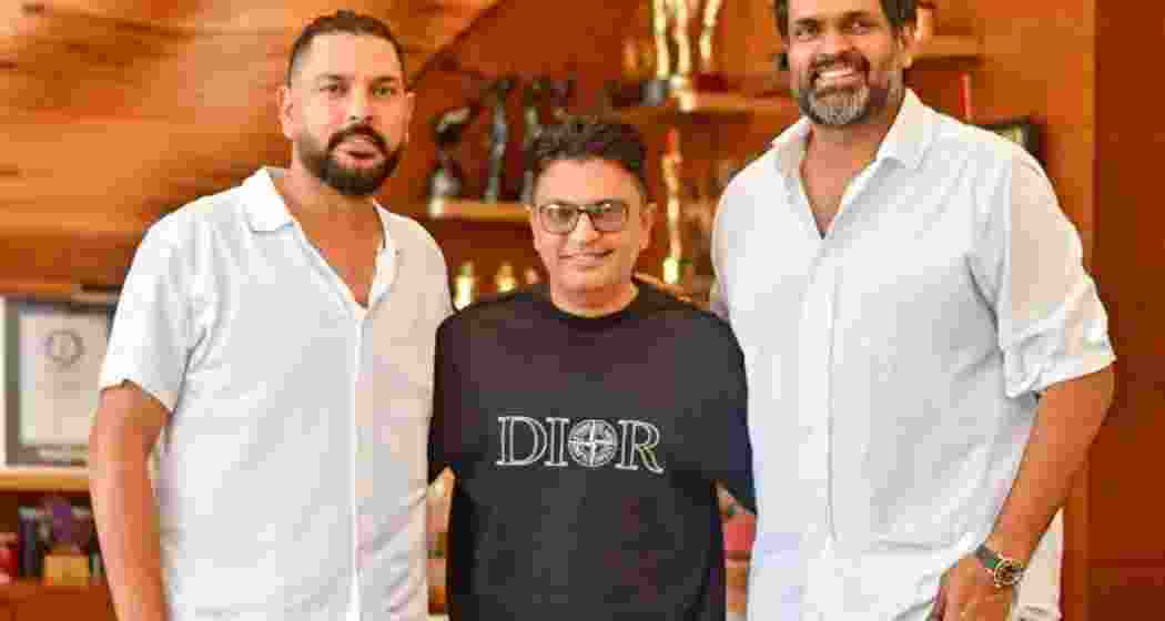 Yuvraj Singh, Bhushan Kumar, and Ravi Bhagchandka.