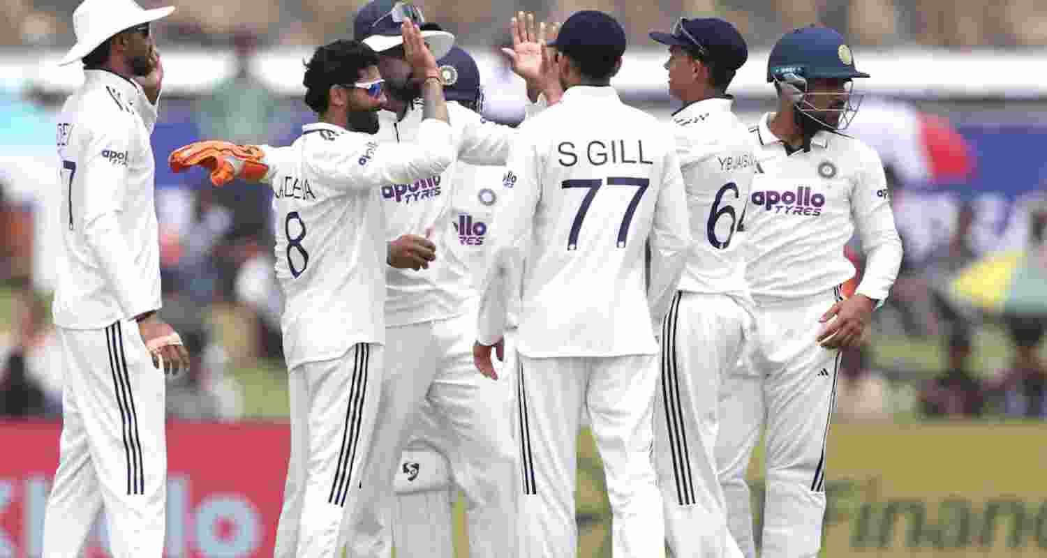  Sri Lanka were bowled out for 284, with left-arm spinner Manav Suthar and experienced all-rounder Ravindra Jadeja leading India's disciplined bowling effort. 