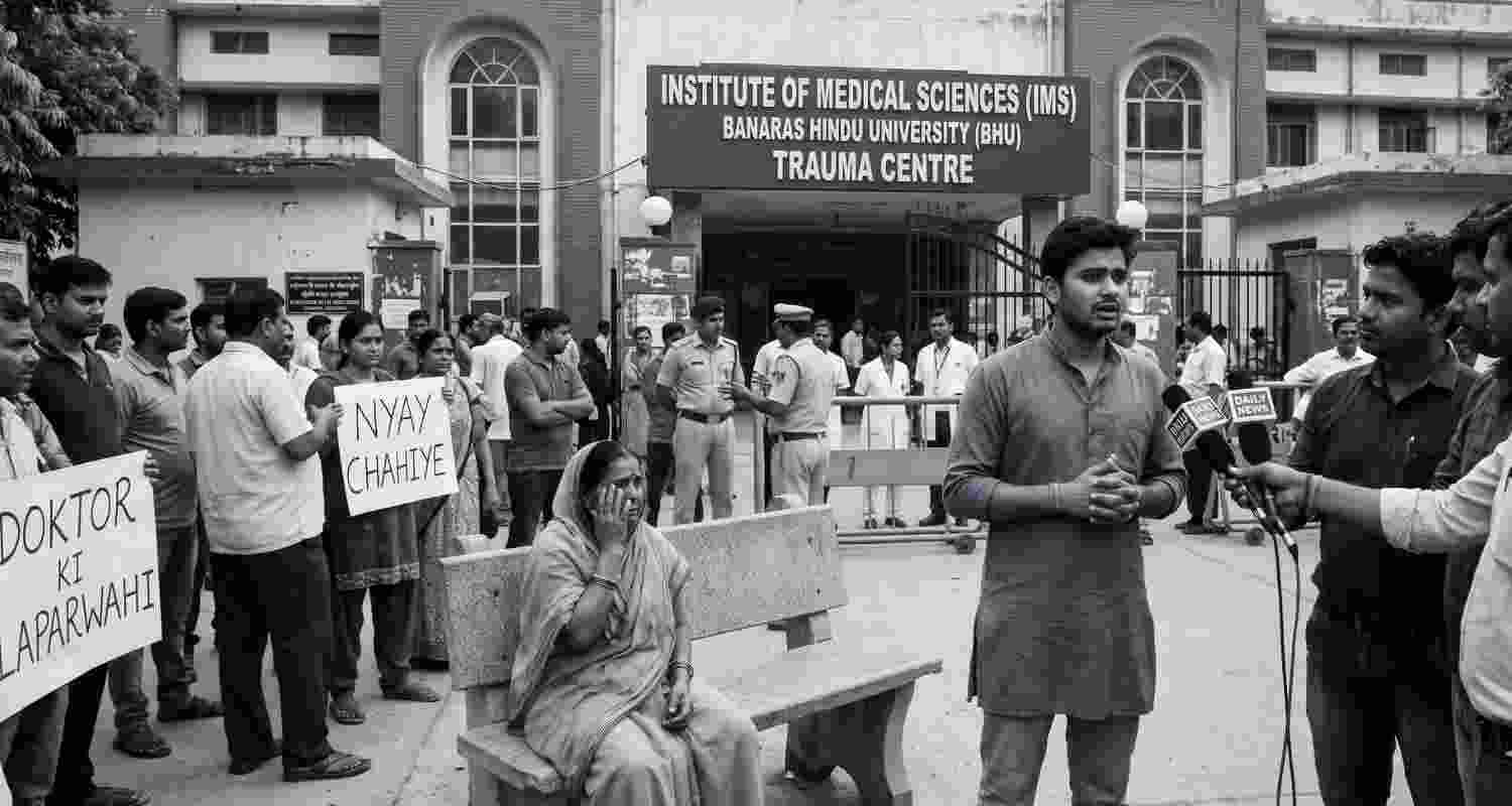 Elderly woman dies after alleged wrong surgery at BHU trauma centre; probe ordered as family claims thigh procedure done instead of spinal tumour operation.