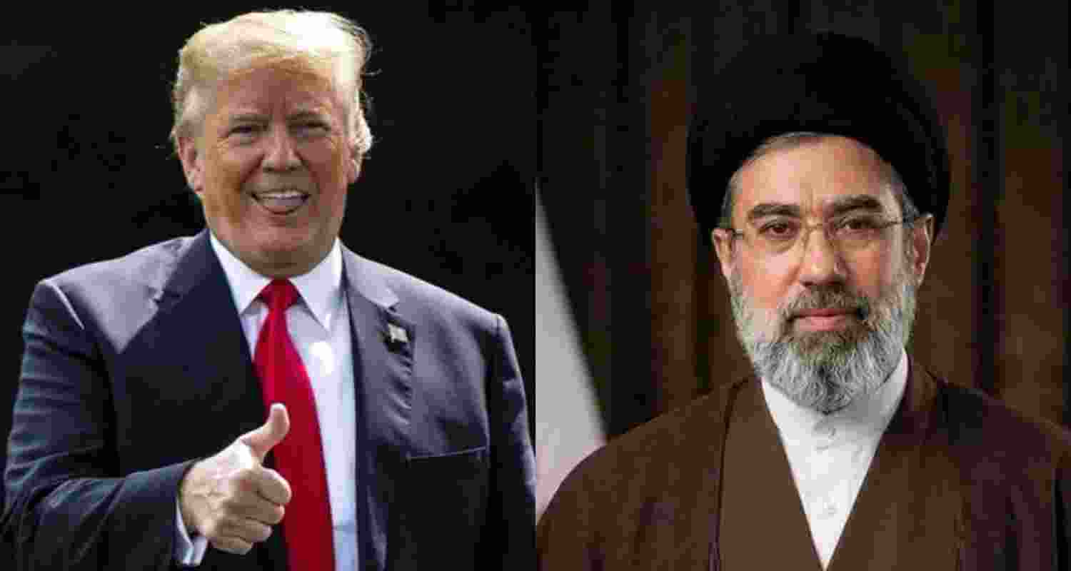 US President Donald Trump (left) and Iran's Supreme leader Mojtaba Khamenei.
