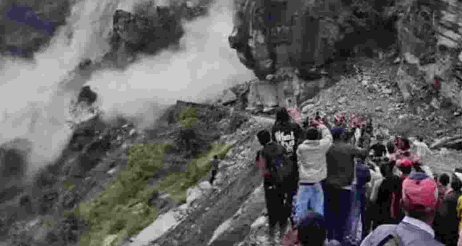 The landslide in Dharchula forced the closure of the Dharchula-Tawaghat National Highway.