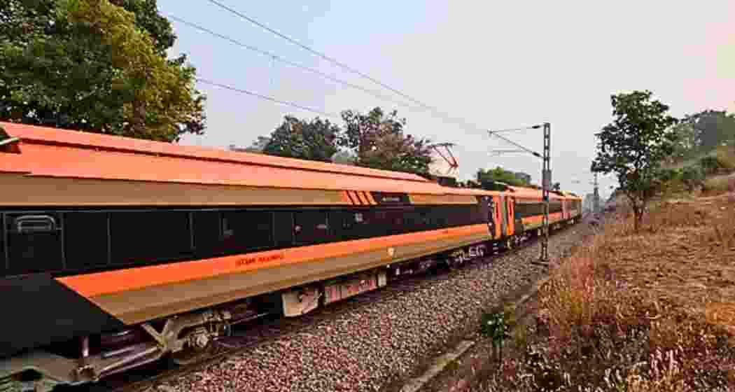 A Vande Bharat sleeper train during trial run. 
