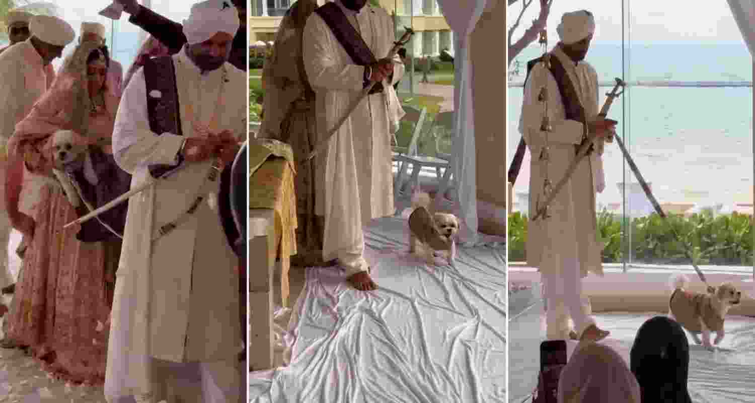Video grabs of the ceremony