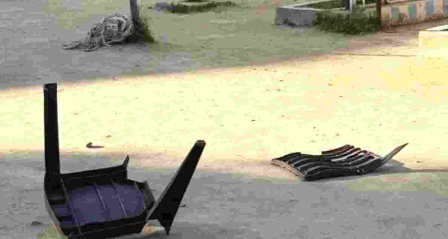 A glimpse of the protest scene.