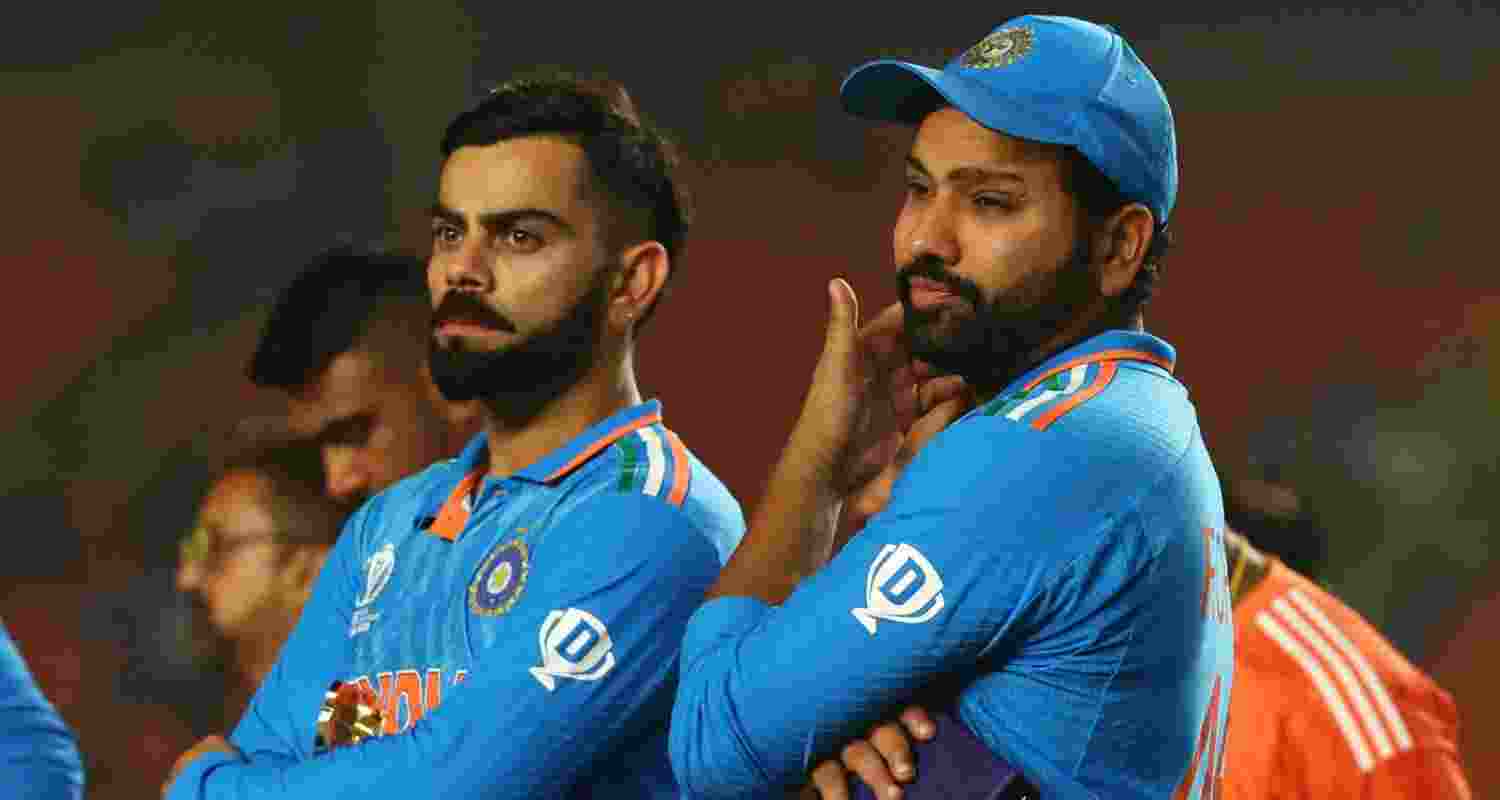  Virat Kohli and (right) Rohit Sharma.