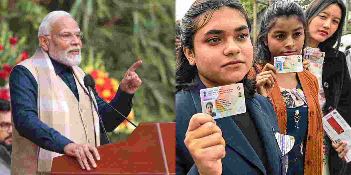 PM Modi, National Voter's Day, voters 