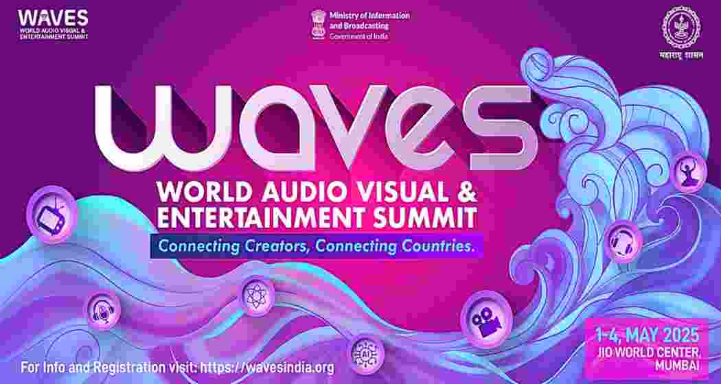 Prime Minister Narendra Modi launch the first-ever WAVES summit in Mumbai, engaging with media leaders and creators to promote India's storytelling legacy and technological innovation in entertainment.