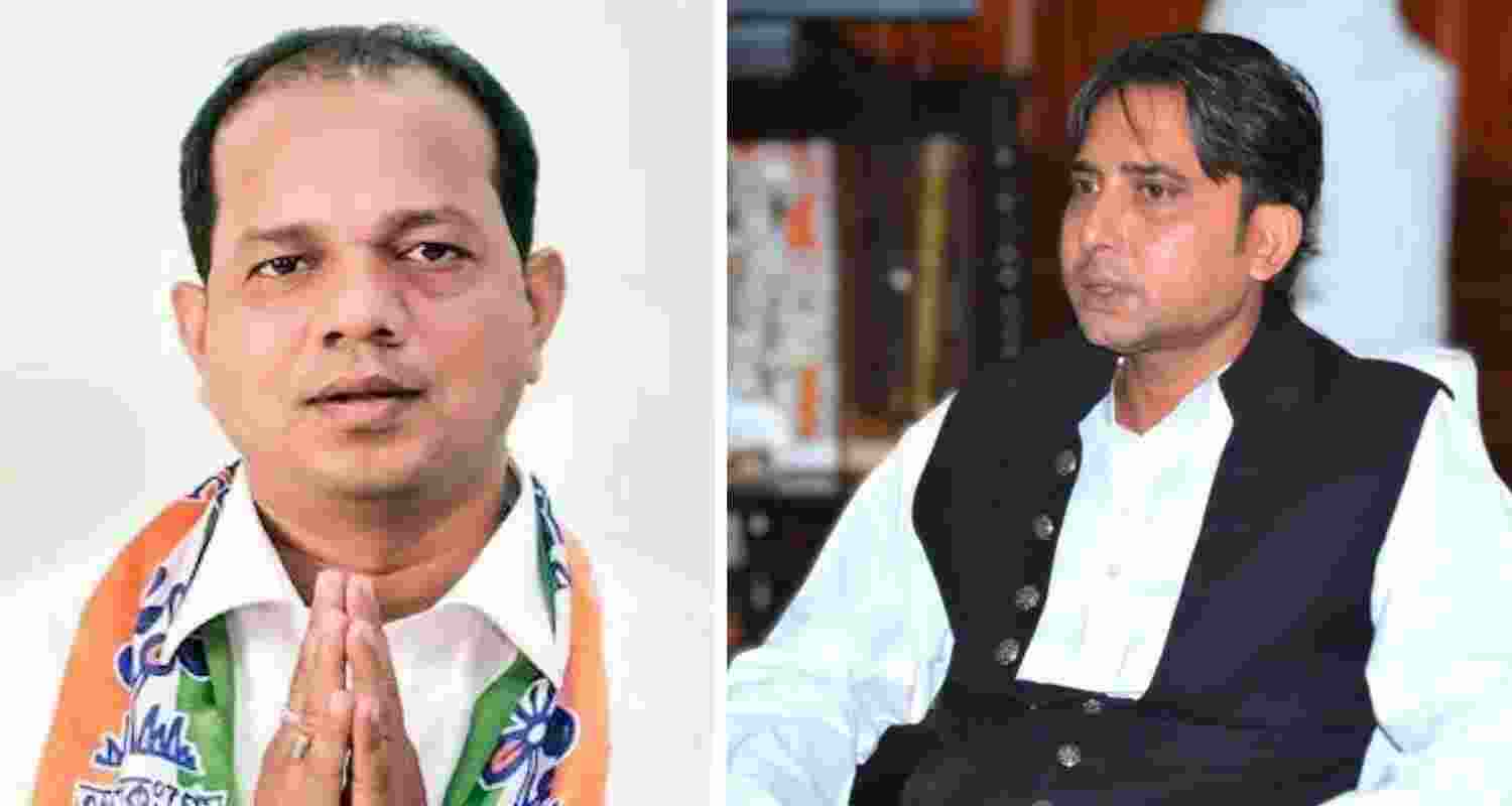 MLAs Zakir Hossain from Jangipur (left), Byron Biswas from Sagardighi. 