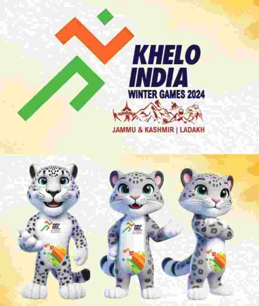 Khelo India winter Games 2024 - Official Mascot and Logo.