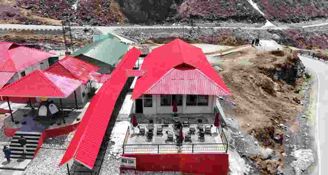 The all-women cafe at 13,000 ft near the India-China LAC in East Sikkim, set up with Army support near Baba Harbhajan Singh Shrine to promote border tourism and local livelihoods