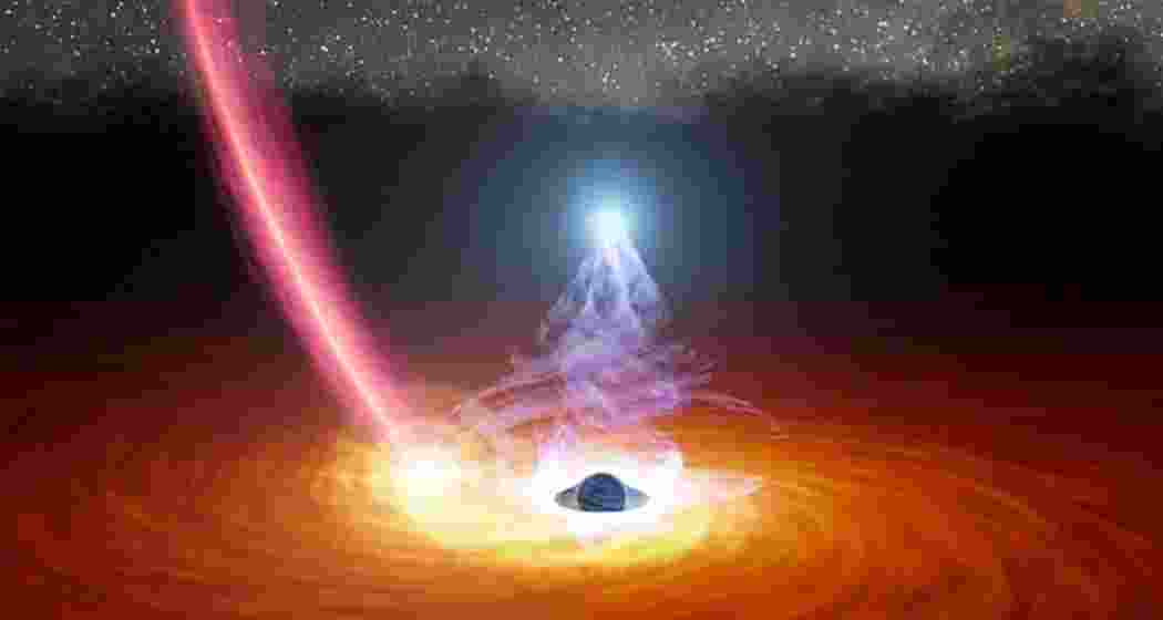 Representative image of X-ray emissions from a distant black hole.
