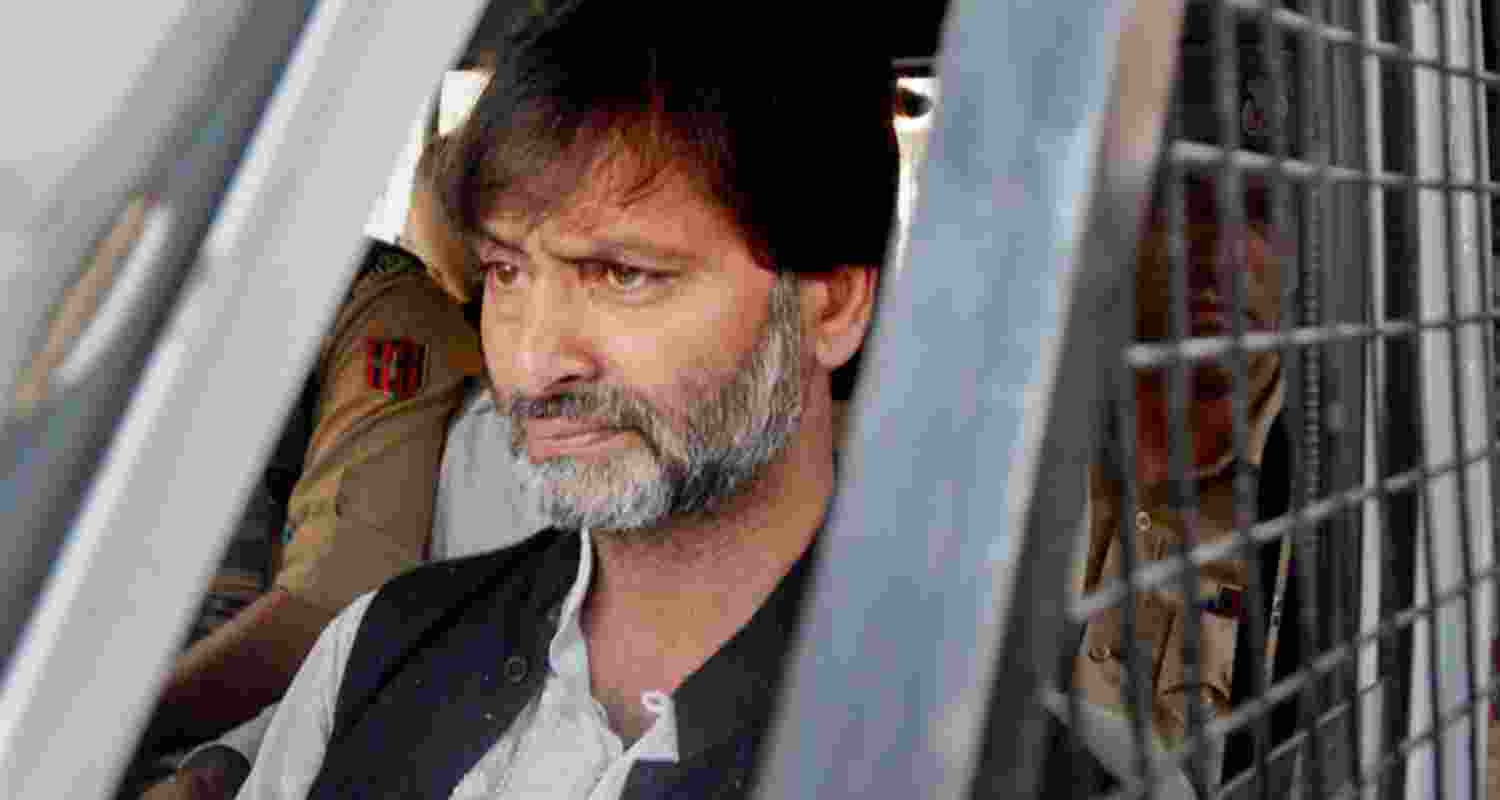 An image of JKLF leader Yasin Malik.