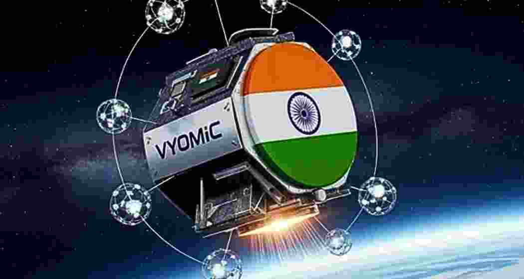 Representative image of the satellite launched by VyomIC in space. 