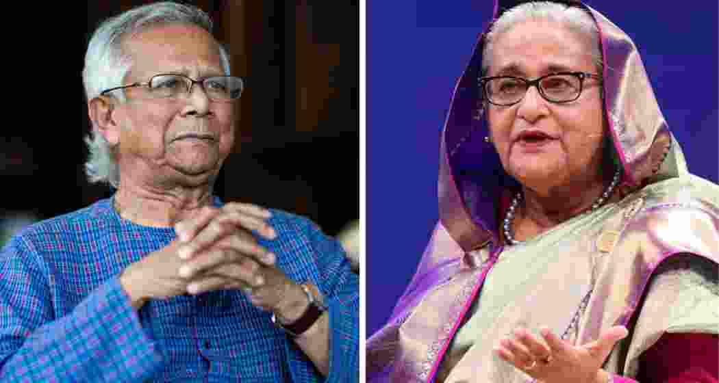 Bangladesh’s interim government advisor, Muhammad Yunus, and Prime Minister Sheikh Hasina. 
