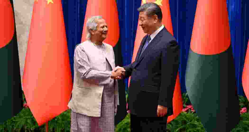 Bangladesh’s interim government chief, Muhammad Yunus, and Chinese President Xi Jinping.
