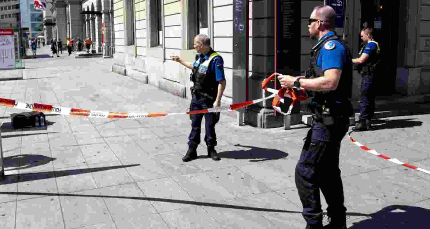 Police cordoned off parts of the Winterthur train station, northeast of Zurich, where the attack took place.