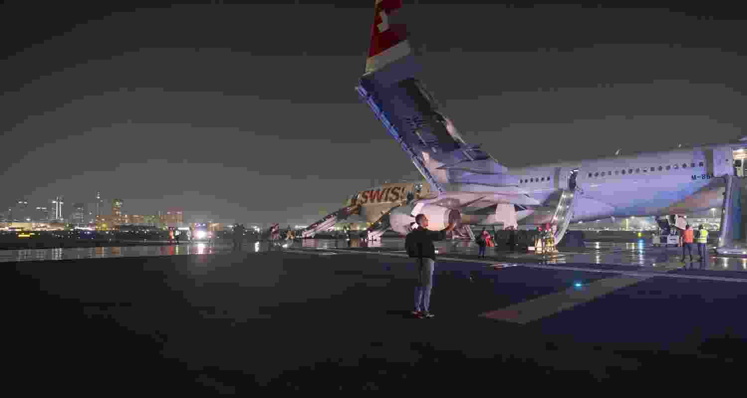 Swiss International Air Lines flight aborts takeoff at Delhi airport after engine issue; 232 onboard evacuated, 6 under medical evaluation.