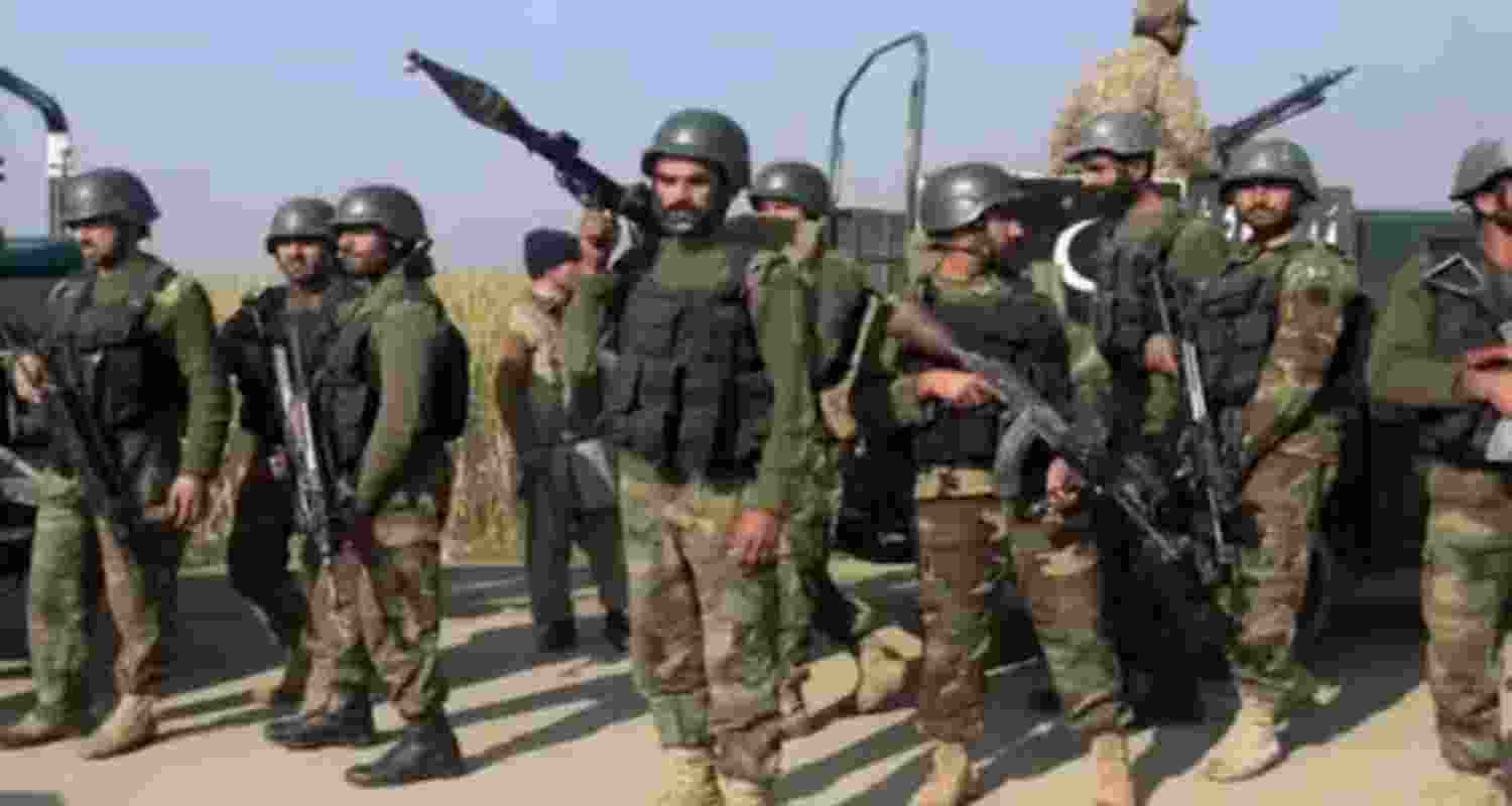Pakistani security forces on patrolling duty in the restive Balochistan province.