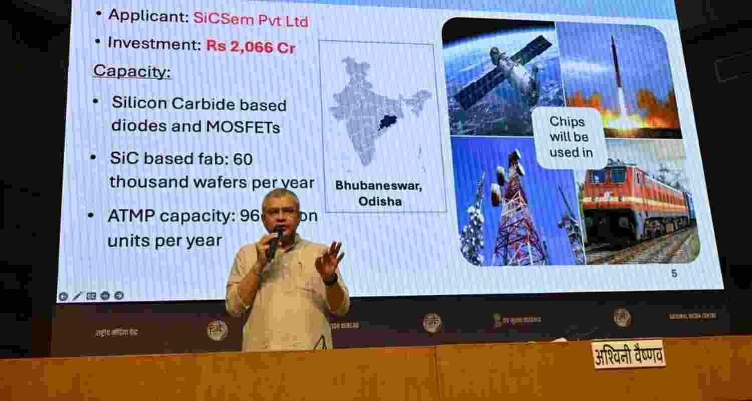 Minister for Railways, Information and Broadcasting, Electronics and Information Technology Ashwini Vaishnav at a press conference in New Delhi on Tuesday.