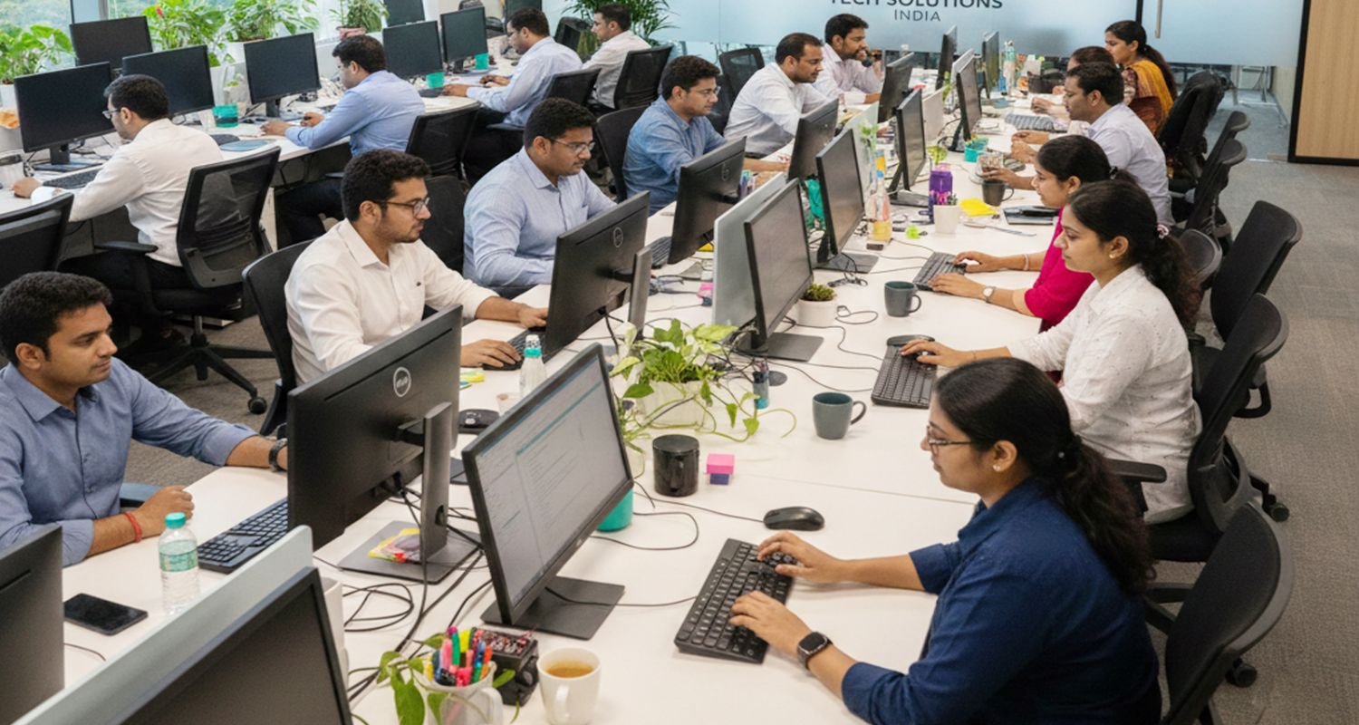 Indian software company office
