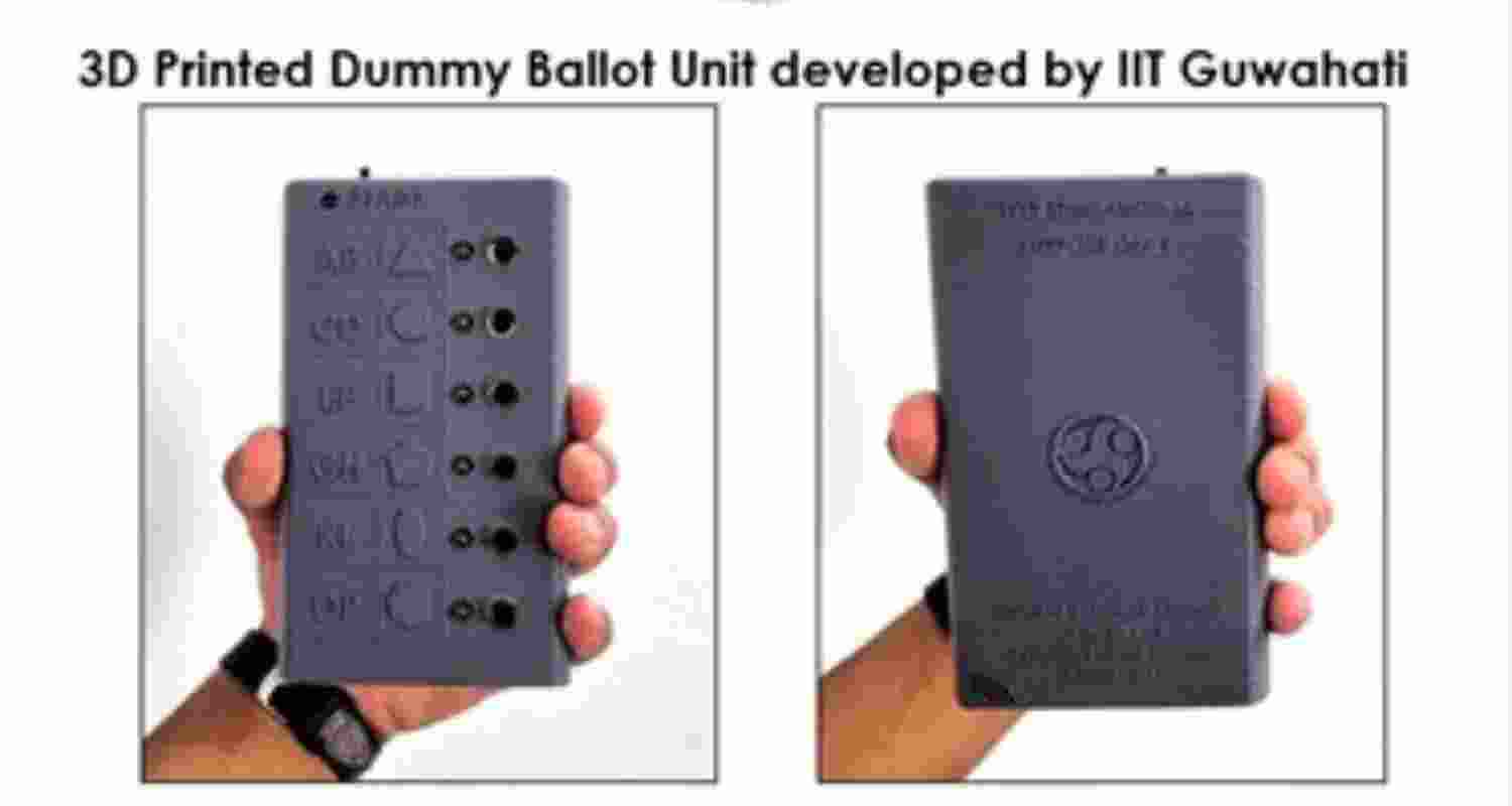 A glimpses of the Dummy Ballot Unit developed by IIT Guwahati.