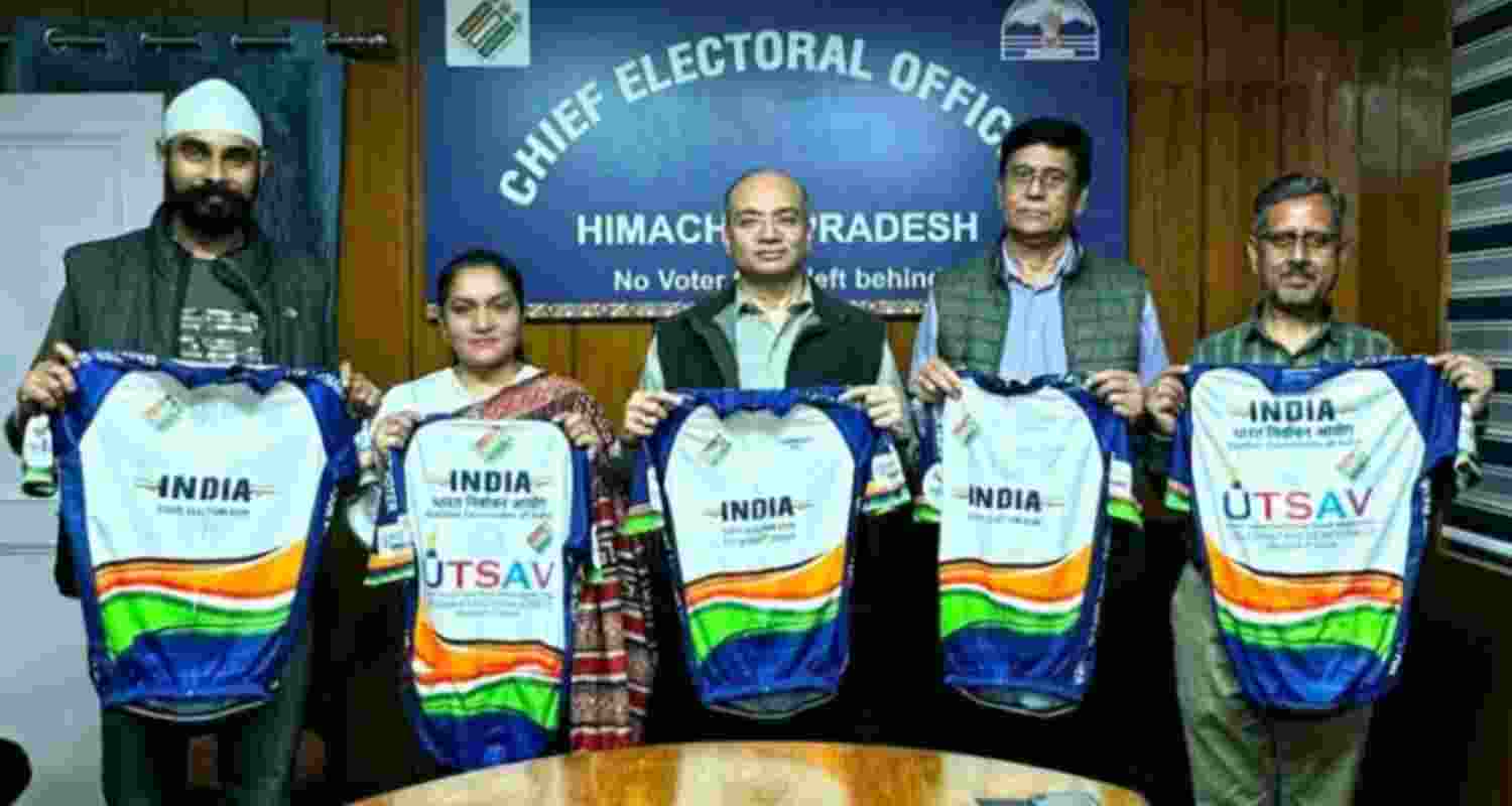 From Wheels to Ballots: Himachal Pradesh's Election Icon's Cycling Mission. Image X.