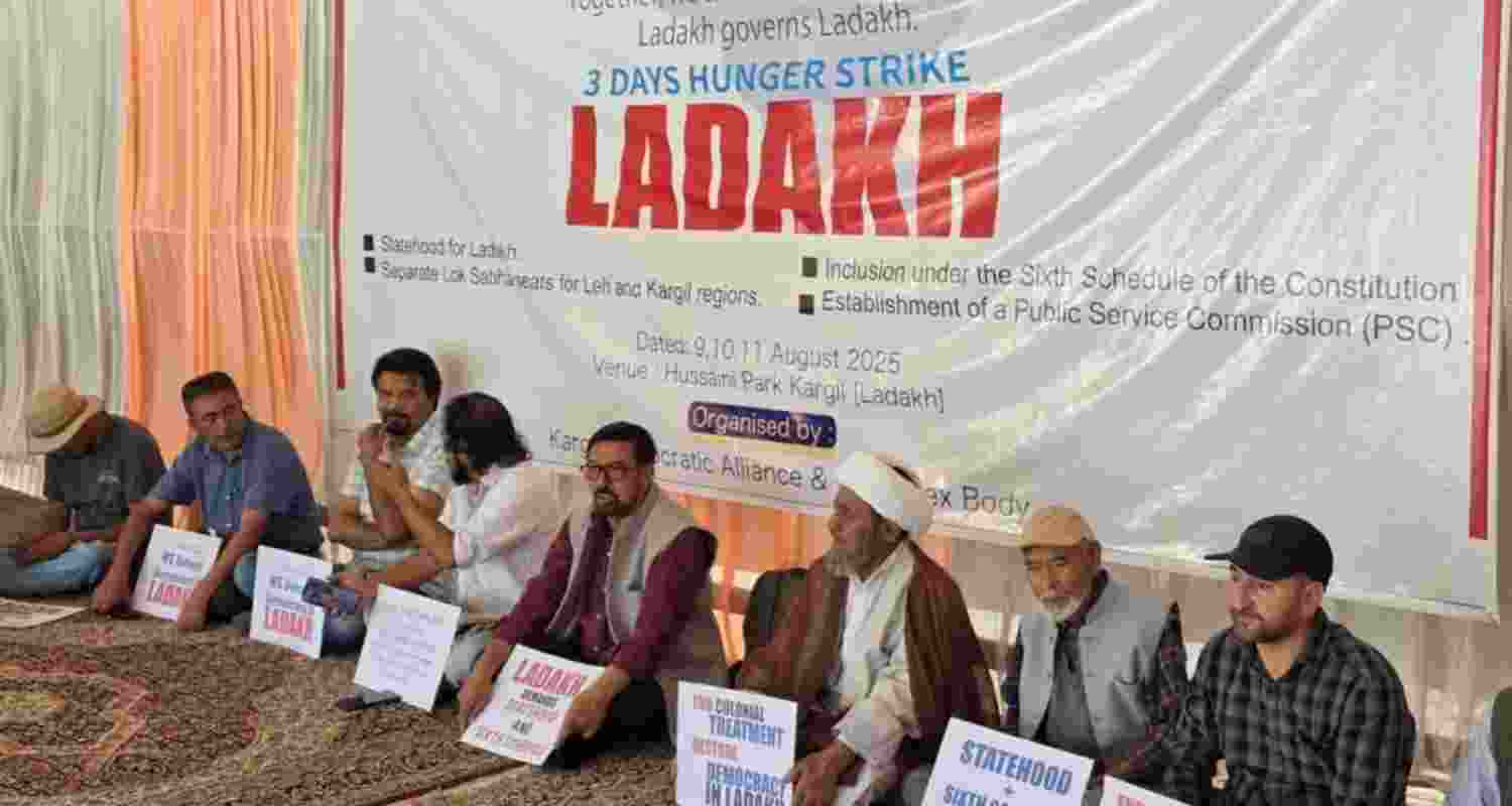The hunger strike demanding statehood, extension of the Sixth Schedule, and job reservations for Ladakh entered its third and final day on Monday, with activists and mainstream political leaders taking centre stage in the protests. The hunger strike demanding statehood, extension of the Sixth Schedule, and job reservations for Ladakh entered its third and final day on Monday, with activists and mainstream political leaders taking centre stage in the protests.